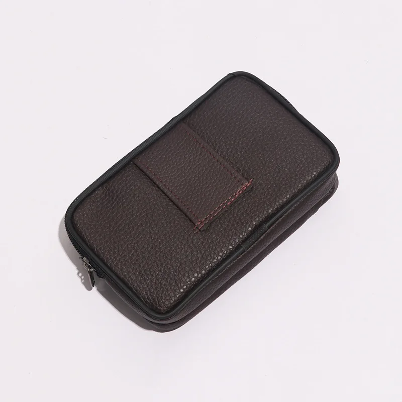 PU-leren herenriem-dragende heuptas voor mobiele telefoon, horizontale multifunctionele herentas met losse opbergruimte