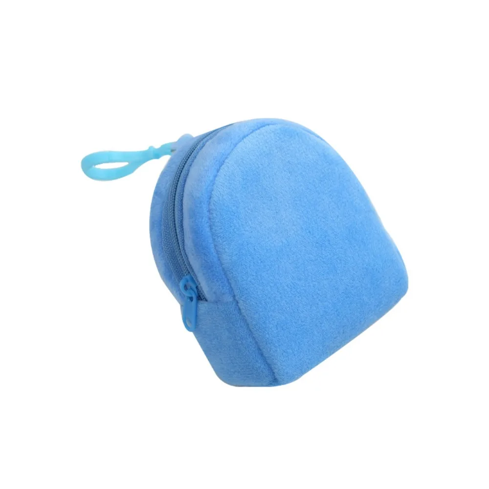 Portamonete portatile in peluche per cartoni animati Accessorio color caramello Mini portamonete in peluche Zaino Zaino colorato Portachiavi in peluche