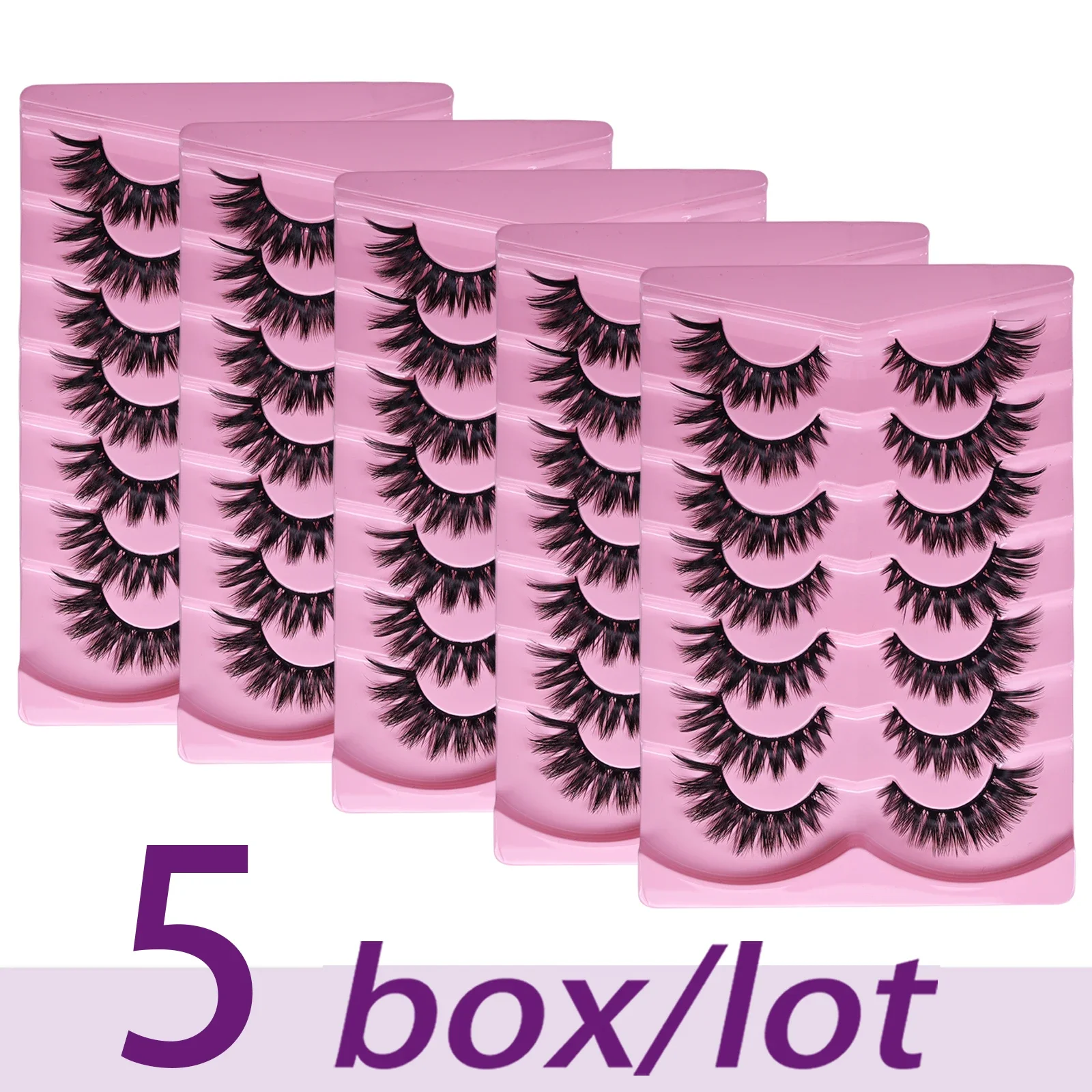 21 쌍/35 쌍 고양이 눈 효과 속눈썹 푹신한 두꺼운 가짜 밍크 속눈썹 희미한 크로스 자연 디자인 속눈썹 메이크업 도구 뷰티