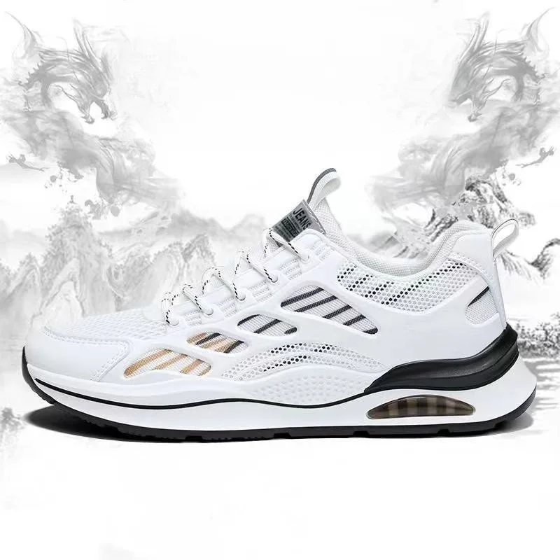 

2025 Spring Youth New Trendy Men's Shoes Korean Version Breathable Versatile White Shoes Running Student Casual Sports Shoes