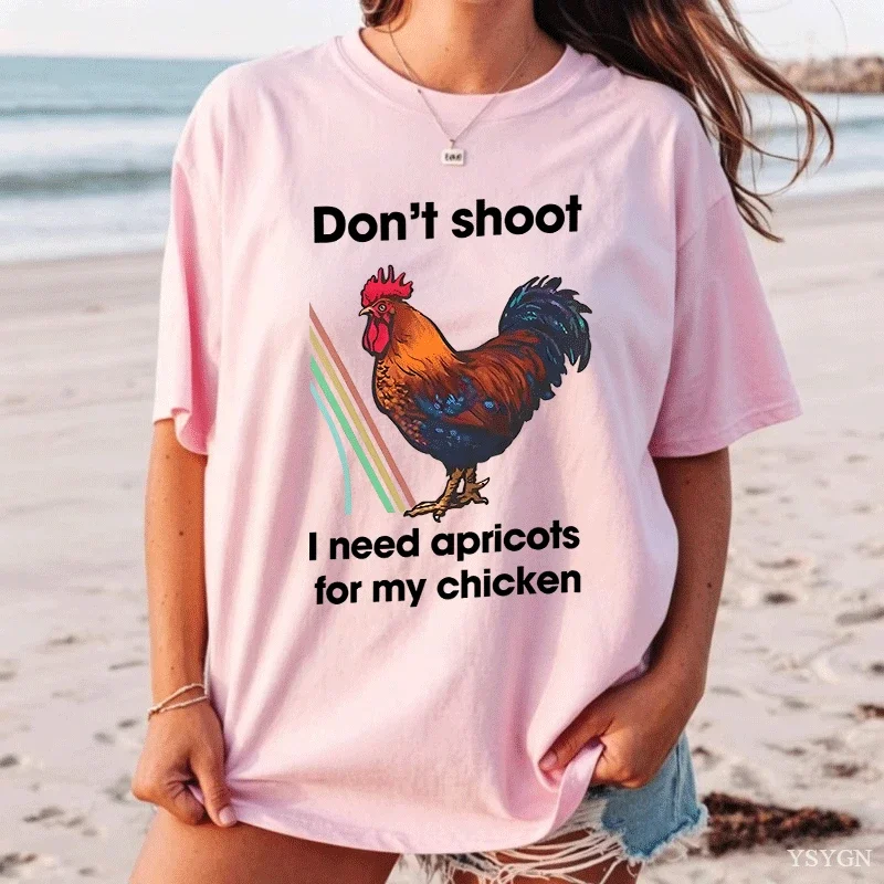 Don't Shoot I Need Apricots for My Chicken T Shirt Arc Raiders Scrappy T-shirt Graphic Tee Cotton Short Sleeveround Neck Tees