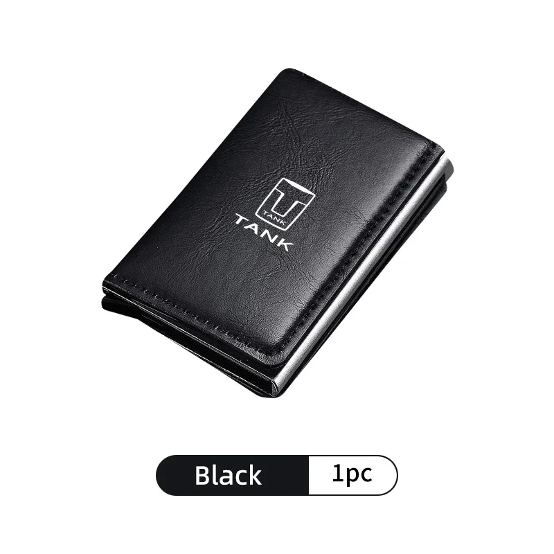 Auto Pop-up RFID Blocking Credit Card Holder Wallet Fit Great Wall Tank 300 Tank500 Poer Wingle Car Accessory