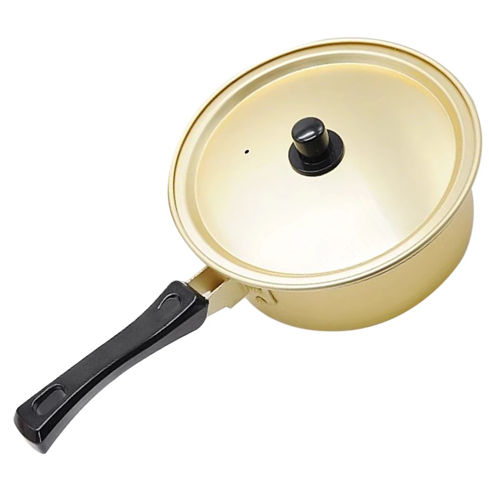 

Korean Ramen Noodle Pot Aluminum Fast Heating Soup Pot Durable Long Handle Cooking Pan for Kitchen Household Use