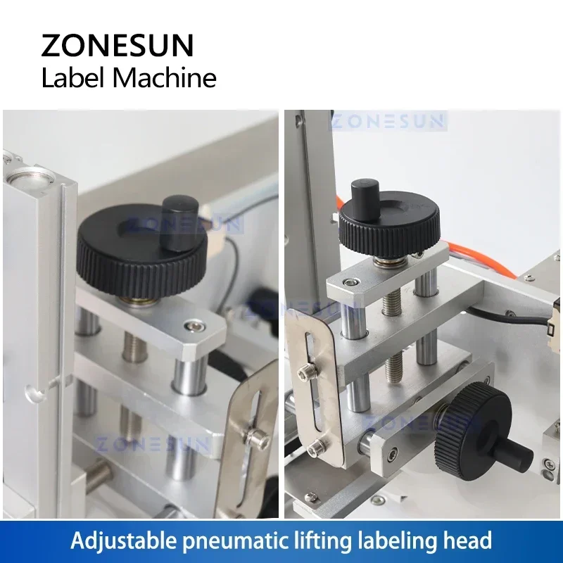 ZONESUN Automatic Flat Surface Labeling Machine Top Label Applicator Bottle Cartons Boxes Bags Labeler Equipment ZS-TB60