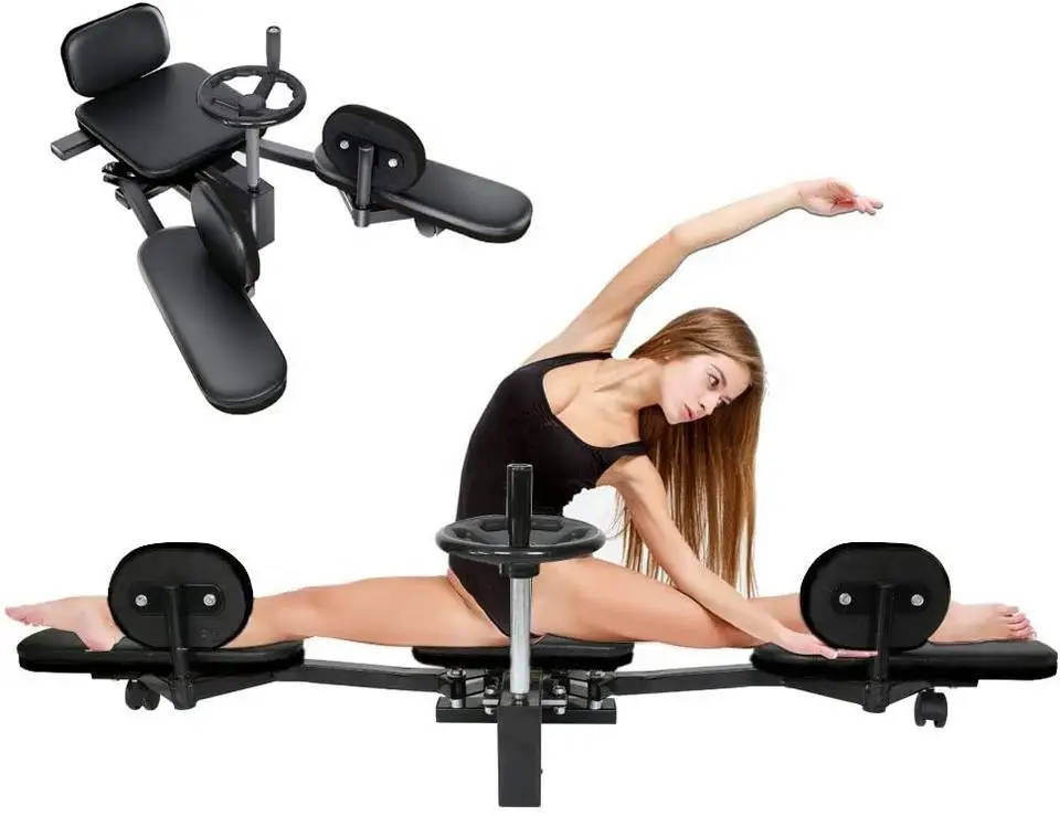 Máquina de estiramiento con rueda ajustable y asiento de gran tamaño, máquina de ejercicio de Yoga para piernas divididas, gimnasio, Fitness, precio barato