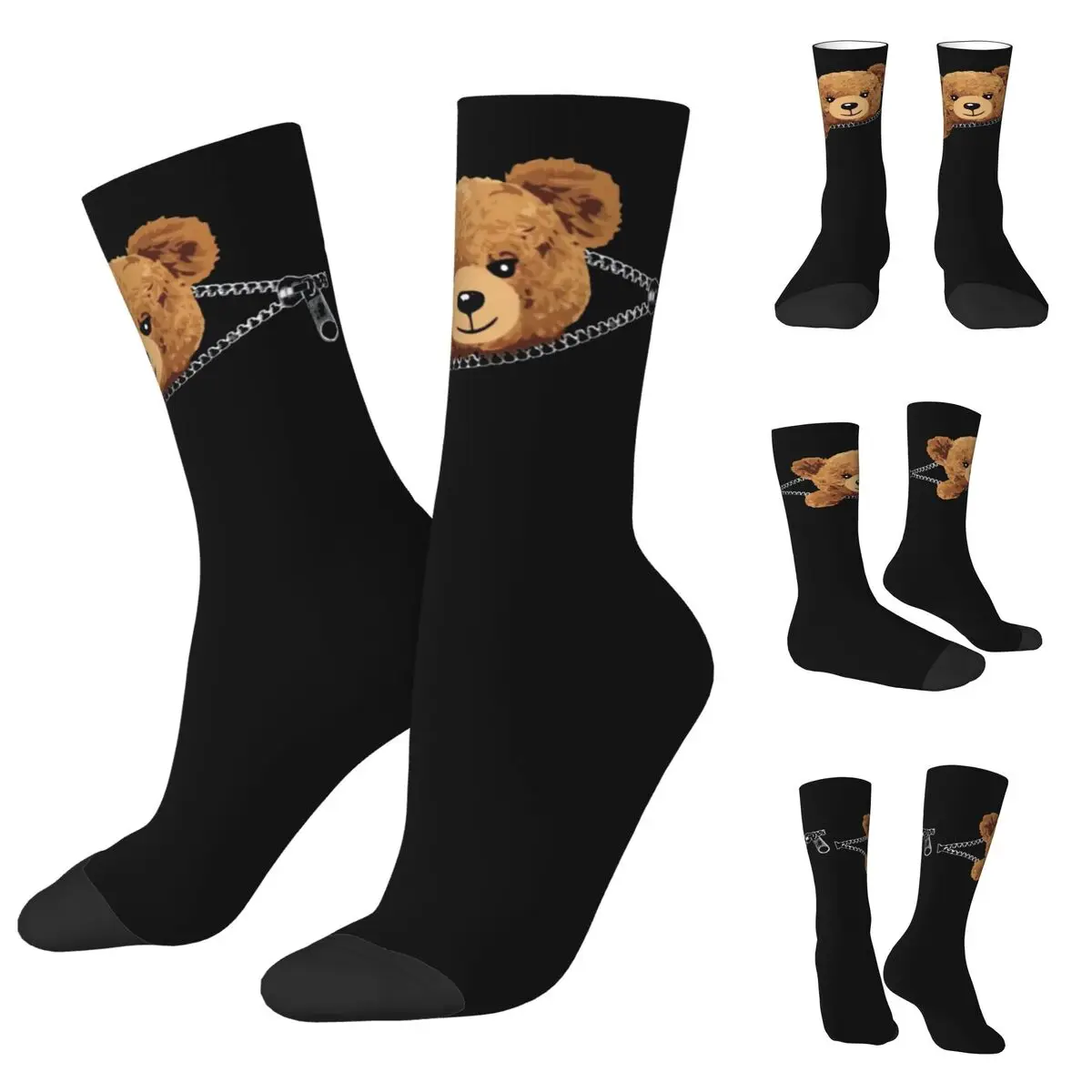 Pocket Teddy's Bear Men and Women printing Socks,Leisure Applicable throughout the year Dressing Gift