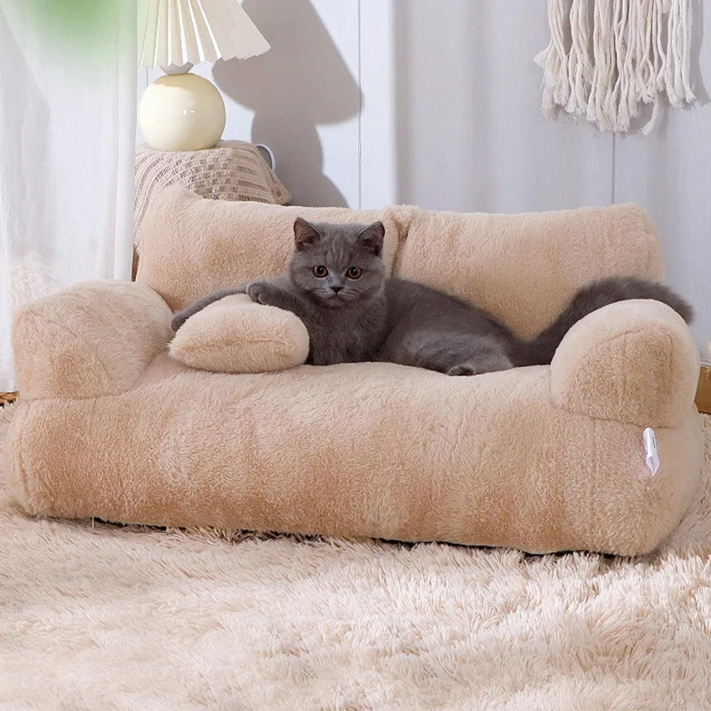 

Luxury Cat Bed Super Soft Warm Sofa for Small Dogs Detachable Washable Non-slip Kitten Puppy Sleeping House Pet Supplies