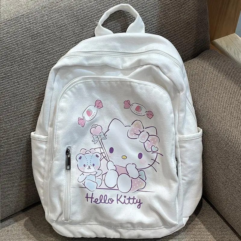 

Универсальный рюкзак Sanrio для девочек, школьный рюкзак с героями мультфильмов «Hello Kitty», популярная сумка для компьютера, школьный рюкзак для кампуса шестого класса, четвертого класса