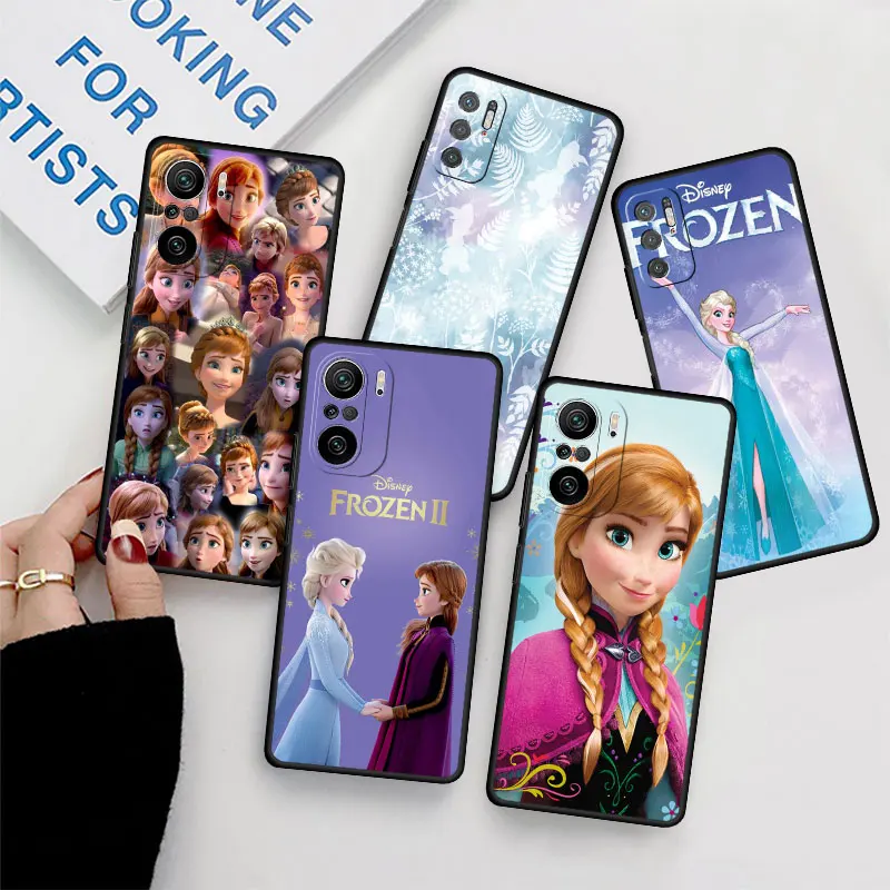 Frozen Anna Elsa Case For Xiaomi Redmi Note 11 10 9 Pro 9S 12S 9A 9C 8 10C 7 12 13 9i Silicone Funda TPU Phone Cover