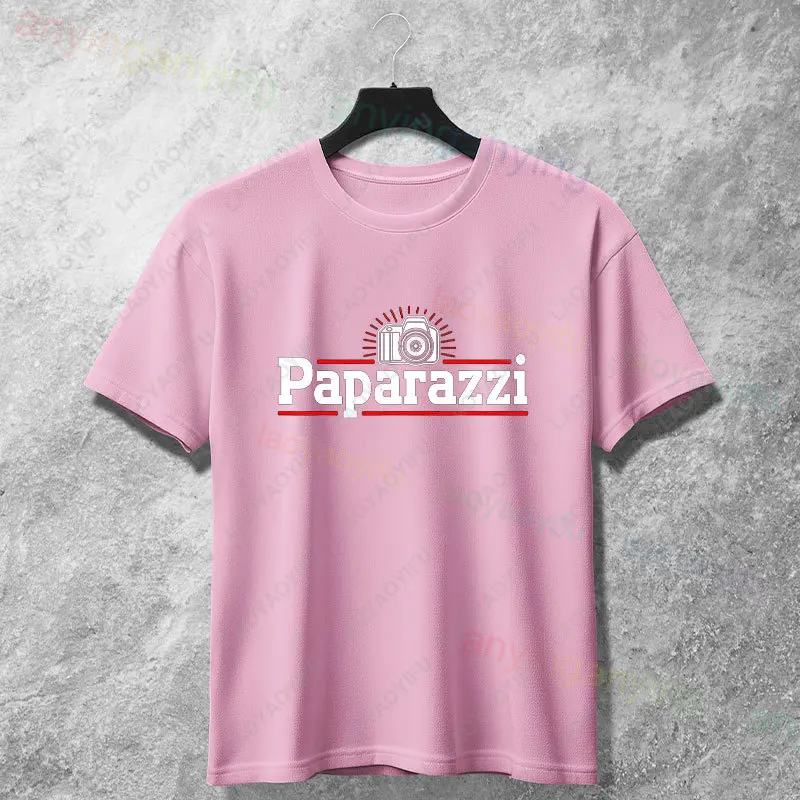 Men & Women's Vintage Photographer Lens Humor Style Graphic T-shirt 100% Cotton Short Sleeve Casual Fashion Tshirt Outdoor Wear