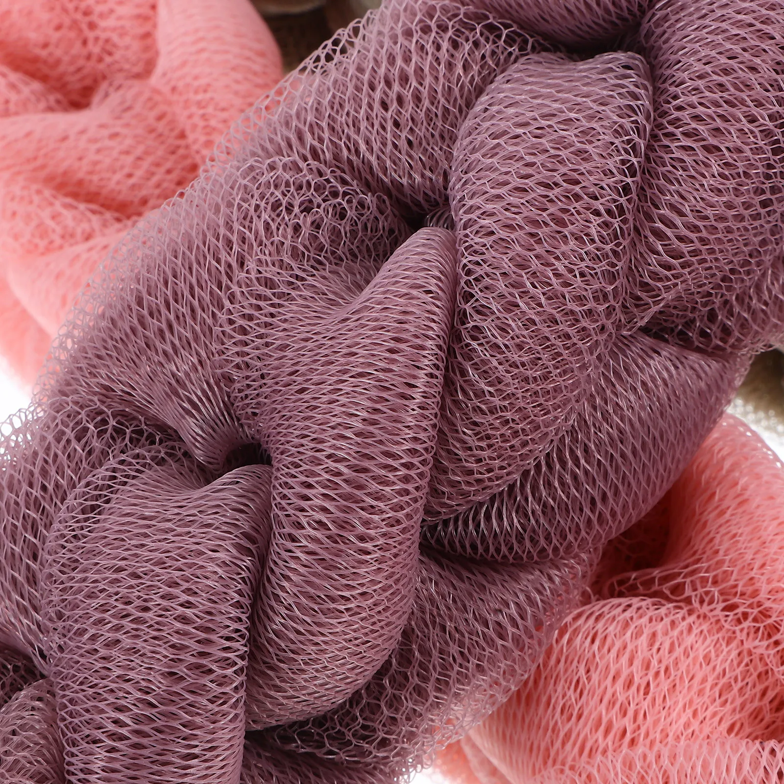 3 قطعة لمط التقشير الظهر الغسيل منشفة البولي ايثيلين شبكة رغوة لطيف الجسم مقشر دش حمام أداة تنظيف الجلد العميق السلس