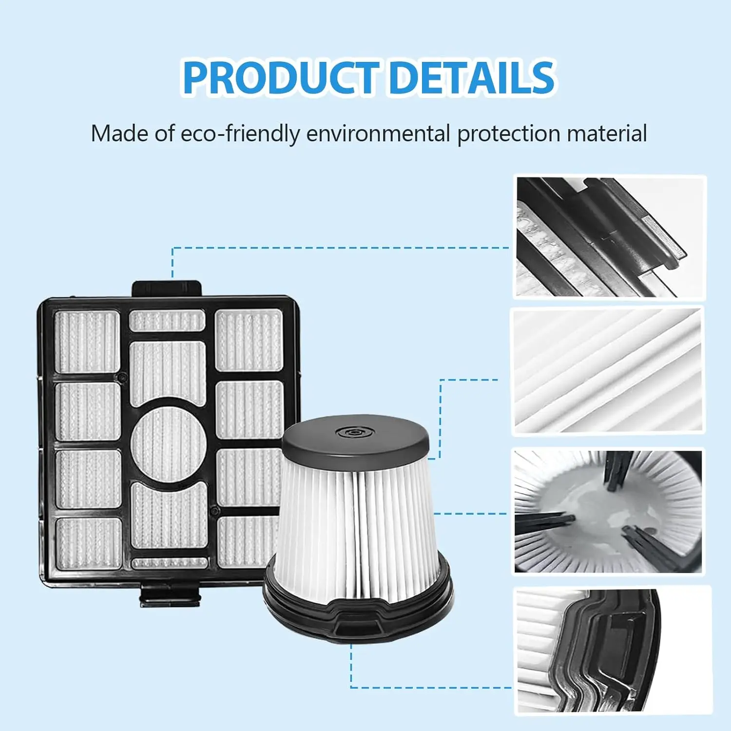 7 عبوات من فلتر HEPA البديل لـ BU3523 BU3521 BU3120 | متوافق مع المكانس اللاسلكية #4