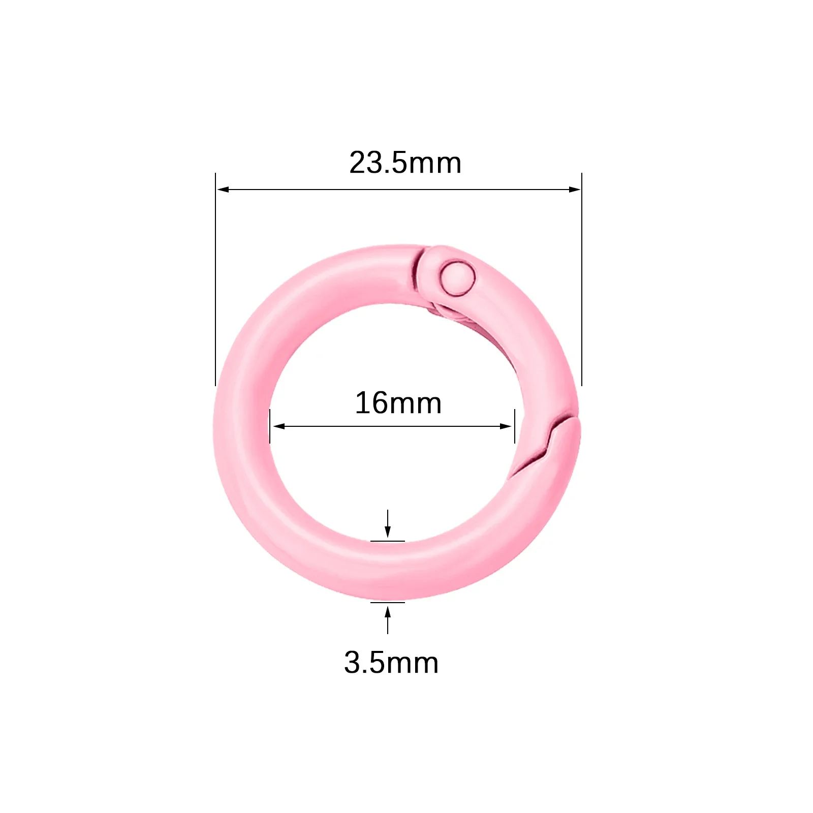 10pcs O Ring Colorful Metal Zinc Alloy Spring Ring Luggage Hardware Accessories Chains Buckle Bag Hook Keychain For DIY Handmade