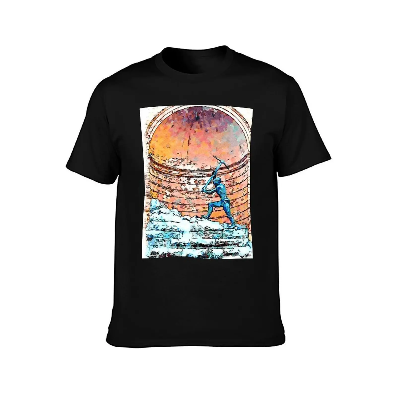 Fountain with monument T-Shirt Performance Dry Fit T-Shirt