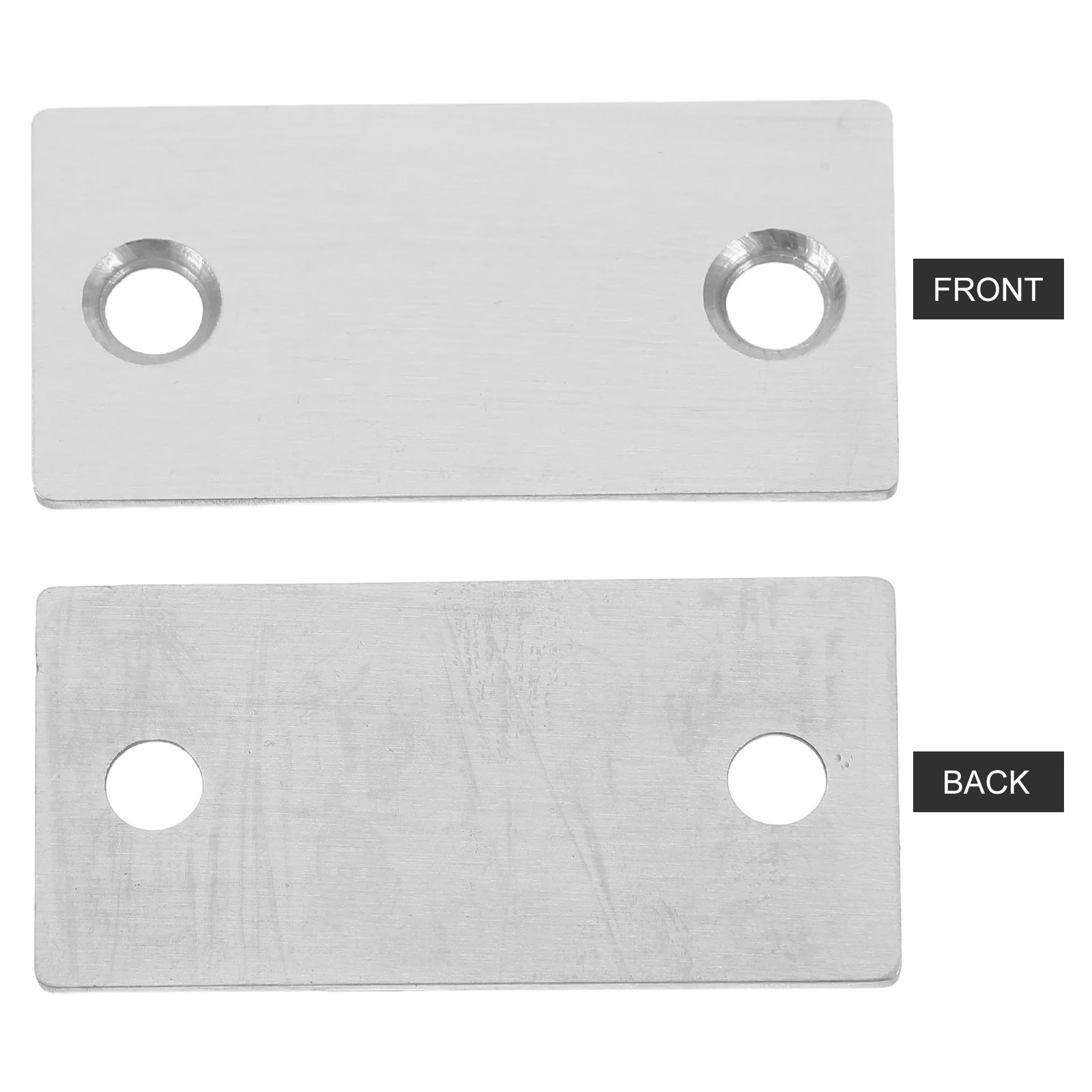 2pcs Edge Filler Stainless Steel For Door Hole Repair Replacement Parts Door Reinforcement Plate Strike Plate Covers