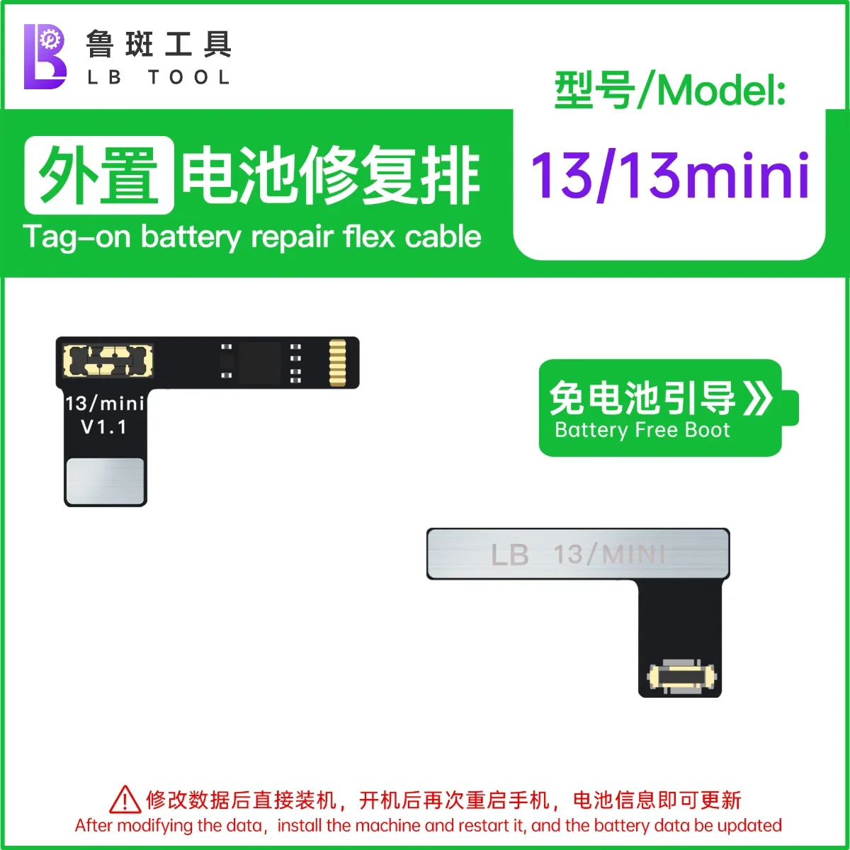 Luban L3 Battery Flex Cable For iPhone 11 12 13 14 15 Pro Max Mini Plus Battery Health Repair POP-UP information Error Reset