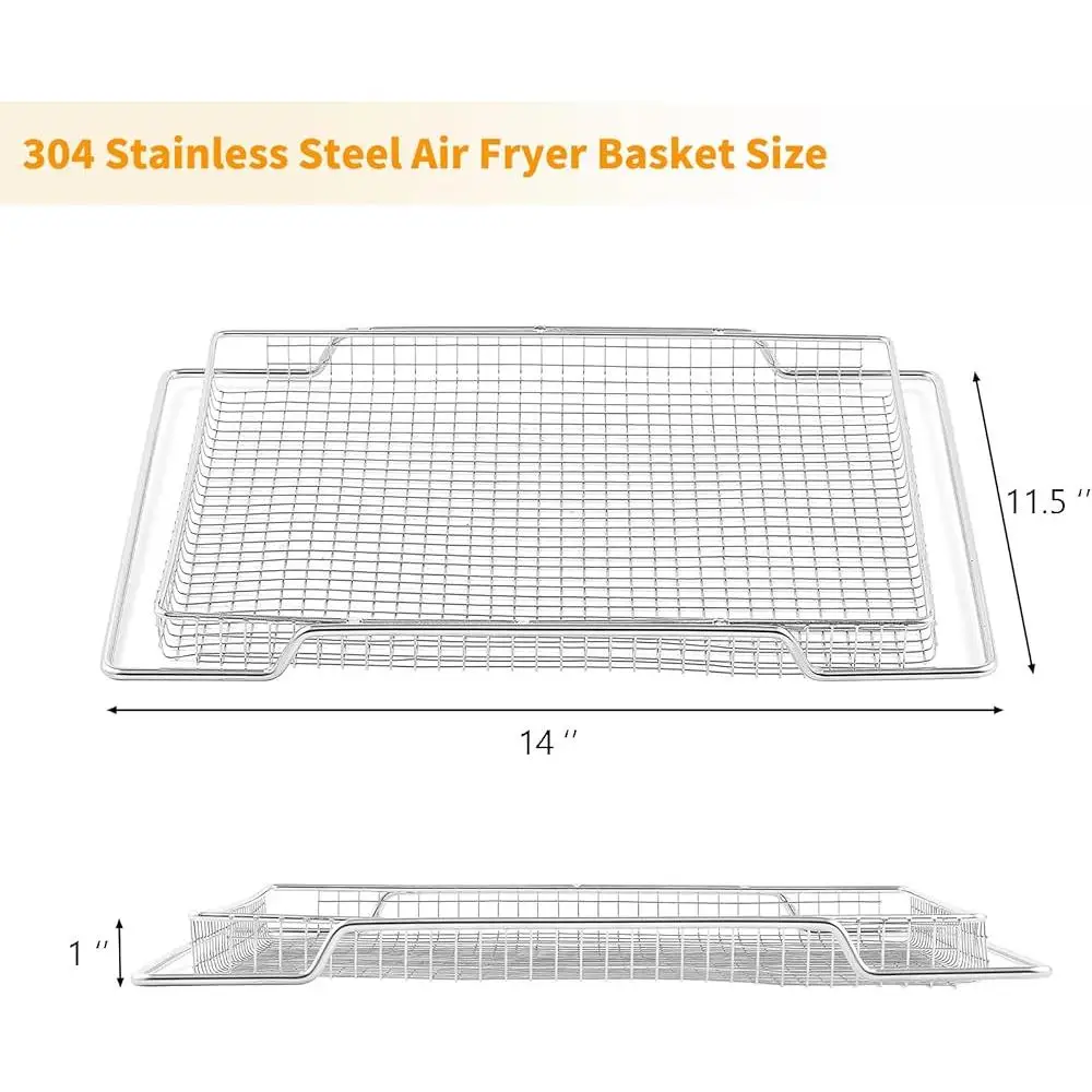 Сменный комплект корзины для фритюрницы из нержавеющей стали, аксессуары для умной духовки Breville, прочная стойка для духовки, высокая теплопроводность 304