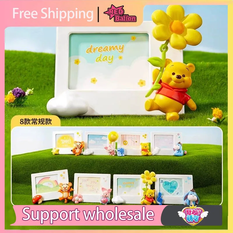 

Original Winnie The Pooh Mystery Box Polaroid Photo Frame Series Kawaii Cute Blind Box Refrigerator Sticker Girl Birthday Gift