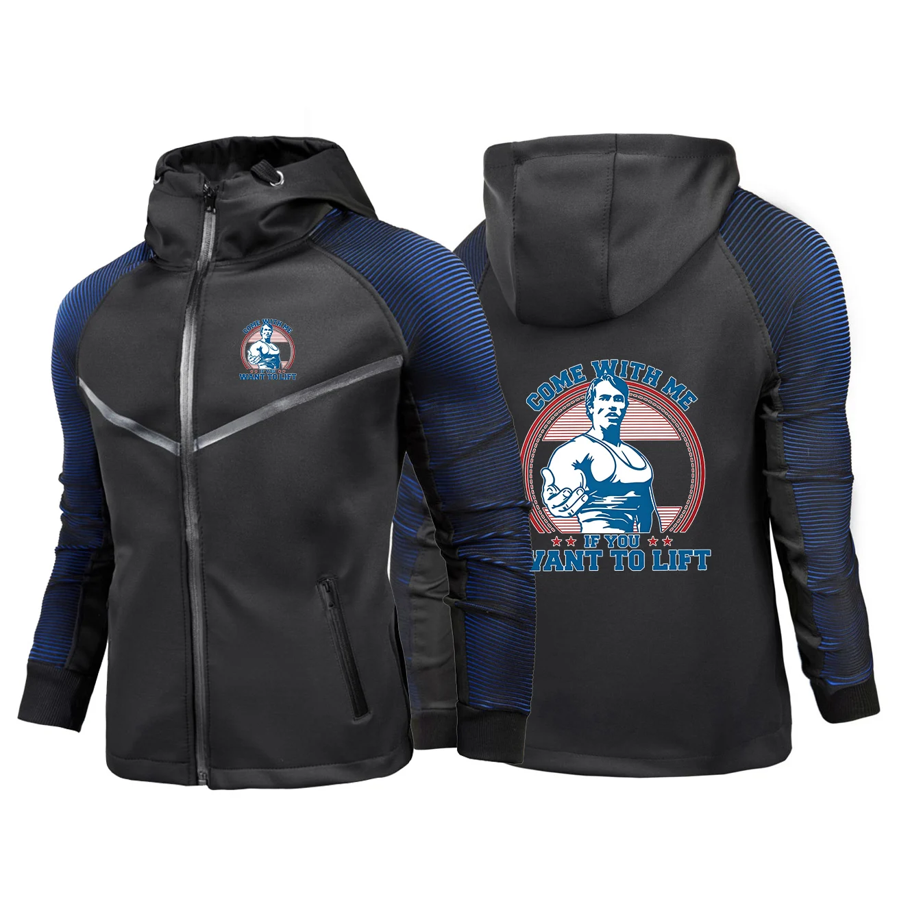Come with Me If You Want To Lift Men's Endurance Off-Road Motorcycle Bike Windproof Jacket Thin Hoodie Zipper Jacket Hoodies