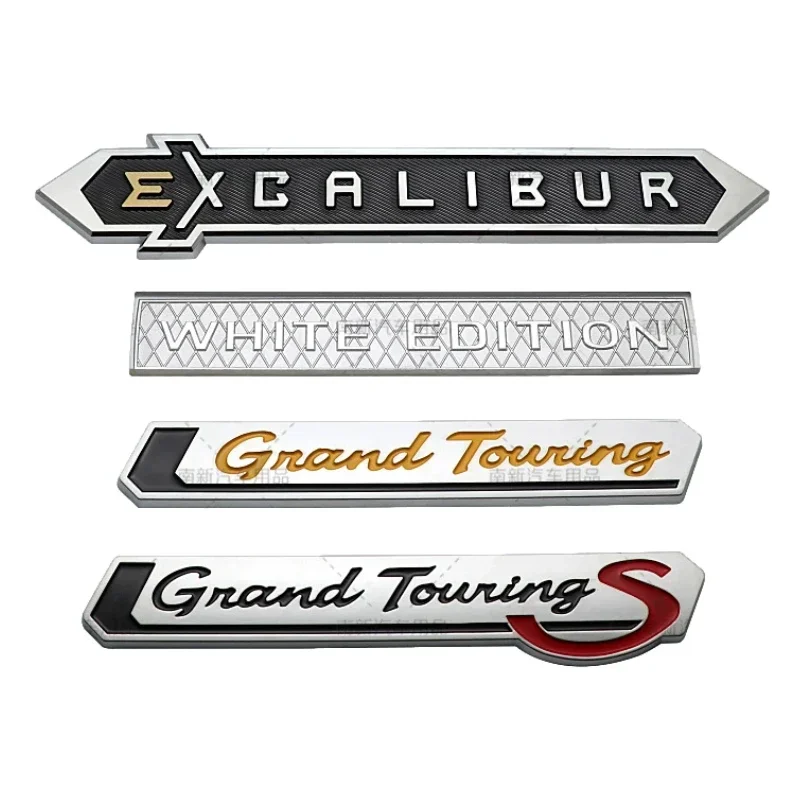 Etiqueta engomada del emblema del maletero trasero del coche ABS para Toyota EXCALIBUR edición blanca Insignia Grand Touring Aygo CHR Auris Rav4 Yaris CHR