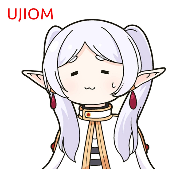 UJIOM 13cm Frieren Chibi Cartoon Wall Stickers Waterproof Graffiti Baby Nursery Room Decal Decoration Chambre Accessories
