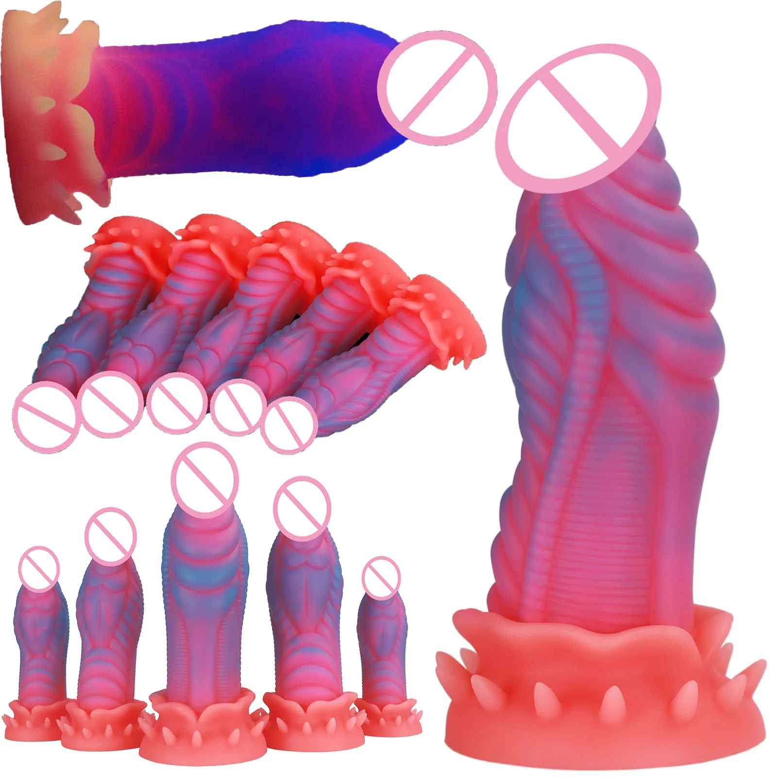 Fantasy Dildo Anal Plug Adult Sex Toy Silicone Luminous Big Anal ButtPlug Dilator Training Expansion Butt Plug For Women Men Gay