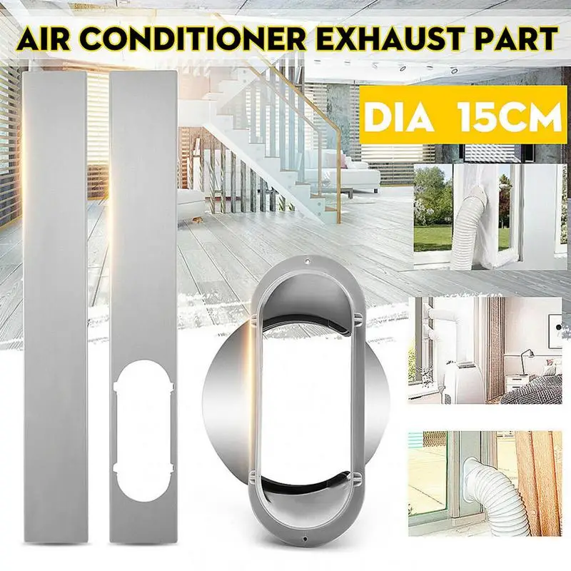 Dryer Vent Window Kit Slide Plate Tube Connector Air Conditioner Window Unit Wind Shield Adaptor Vent Port For Exhaust Hose