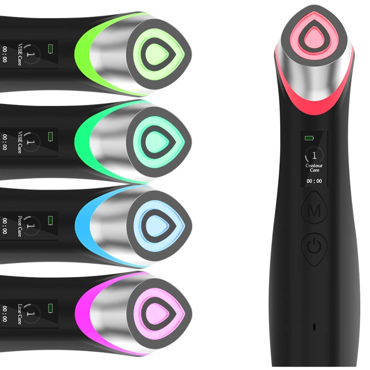 8-in-1 Photon Therapy Device, Microcurrent Facial Toner with Red Blue Light, 5 Intensity Levels Home Use for Skin Tightening