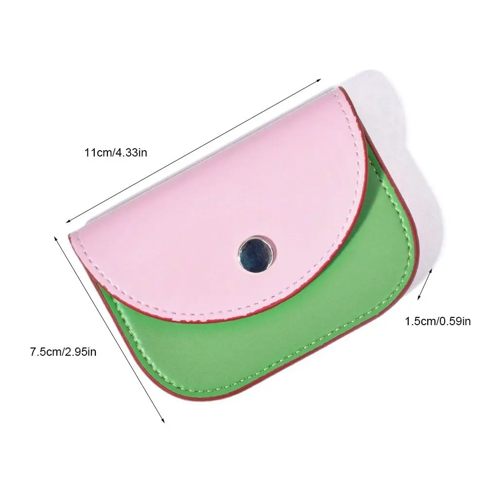 Solid Color PU Coin Purse Fashion Detachable Multi-function Thin Card Bag PU Leather Short Clutch Short Wallet Travel