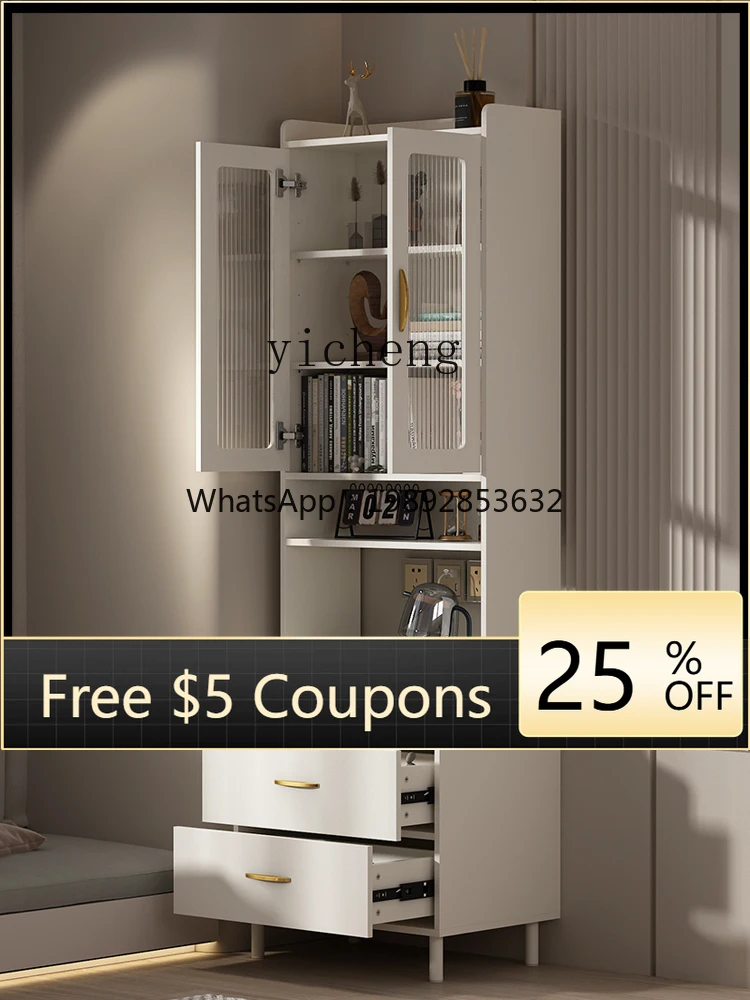 AB   Cream Style Bedside Table Bedroom and Household Small Trending Creative Light Luxury High Sense