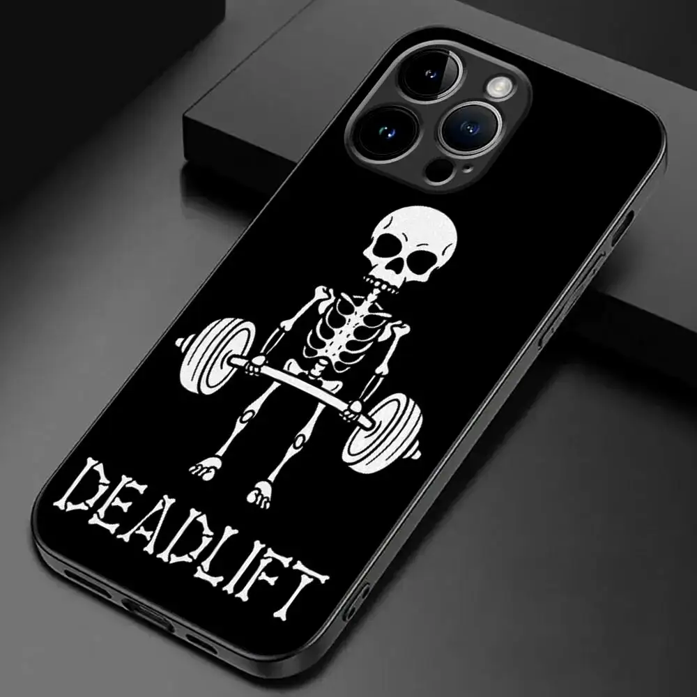 Barbell deadlift fitness Phone Case For iPhone 15 14 13 12 11 X XR XS XSMAX 8 7 Plus Mini Pro Max Soft Black Phone Cover