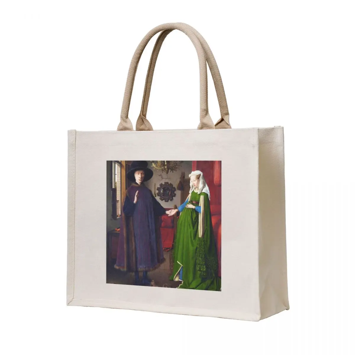 

HD. The Arnolfini Portrait, by Jan van Eyck Tote Bag Large bags for women tote bag women shopping bags foldable