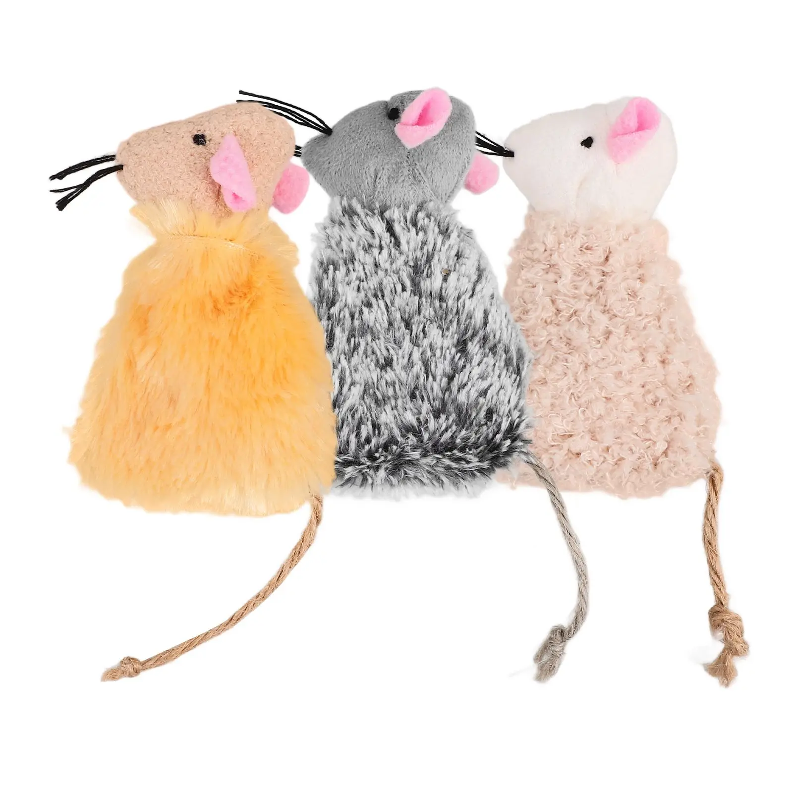 3 uds juguete de simulación de gato de lujo juguetes para cachorros de bebé Teaser peluche interactivo interior