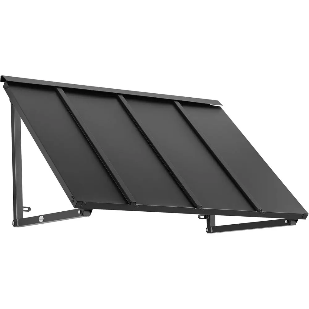 

36 Standing Seam Metal Mixed Awning, 44-24-24 Dimensions, Black