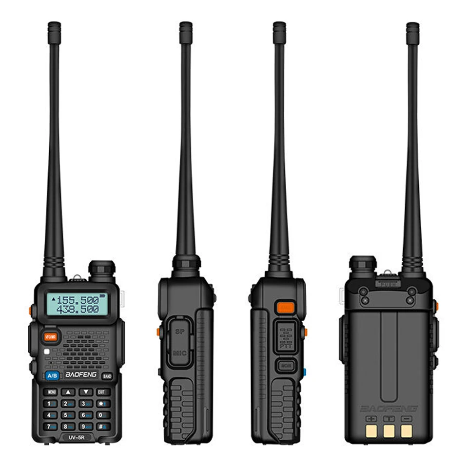 BAOFENG UV5R Handy Walkie Talkie 5W VHF UHF USB Ham Amateur Two-Way Radio Stations PTT Walkie-Talkies for Baofeng UV-5R Hunting