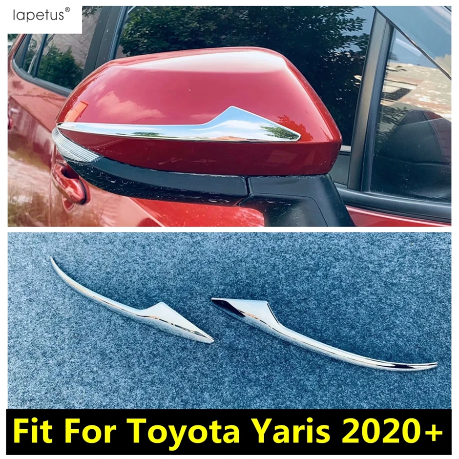 

For Toyota Yaris 2020 2021 Car Rearview Mirror Strip Protection Decoration Cover Trim ABS Chrome Accessories Exterior Refit Kit