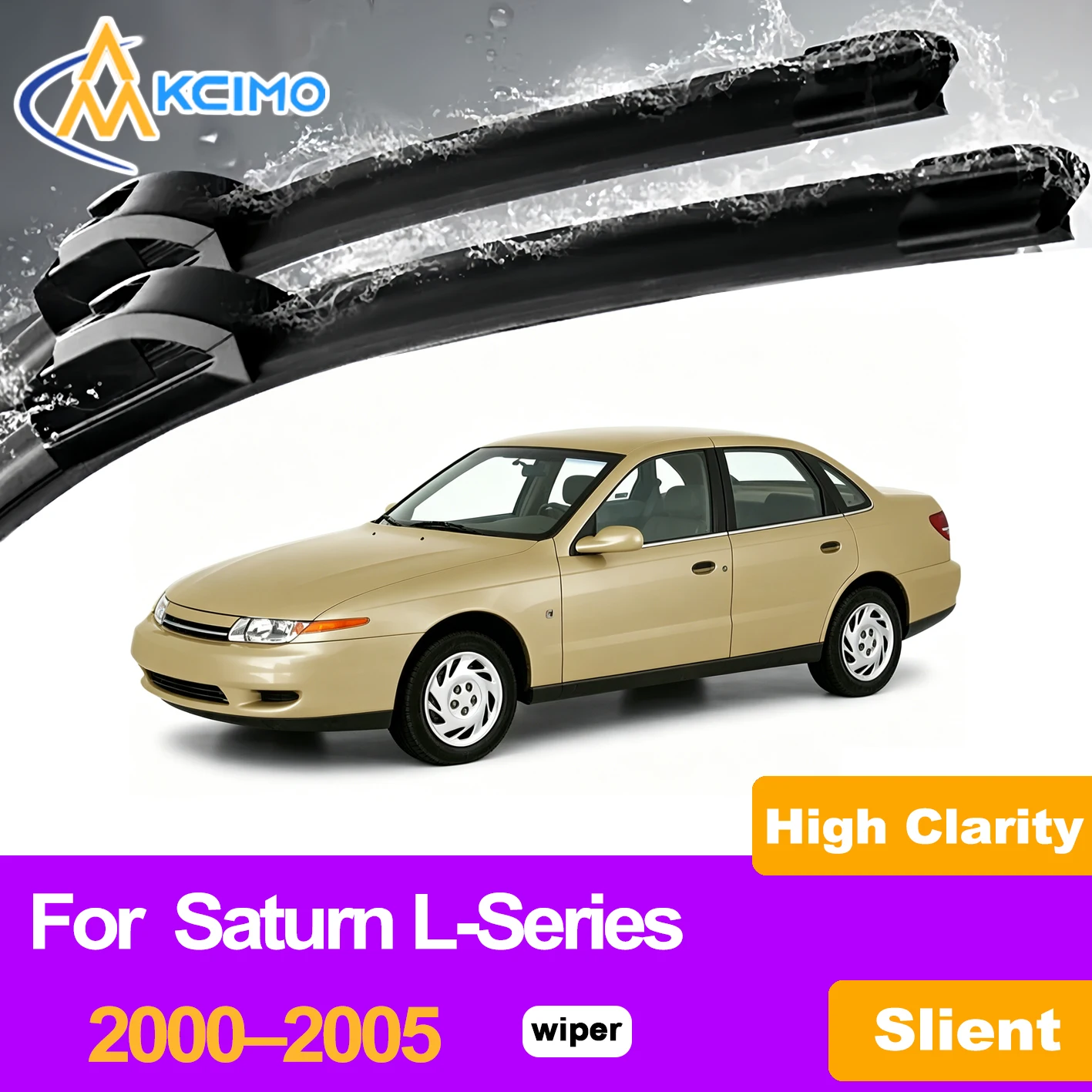 

KCIMO 2PCS Front Windshield Wiper Blades For Saturn L-Series 2000–2005, Scratch Free Glass Protection Rubber Material Wipers