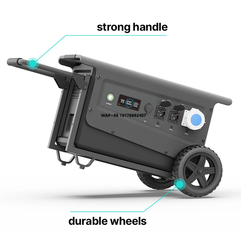 

SOUOP W5 5000W UPS All in One Home Backup Battery 5040Wh Waterproof LiFePO4 Portable Power Station Solar Generator with Wheels