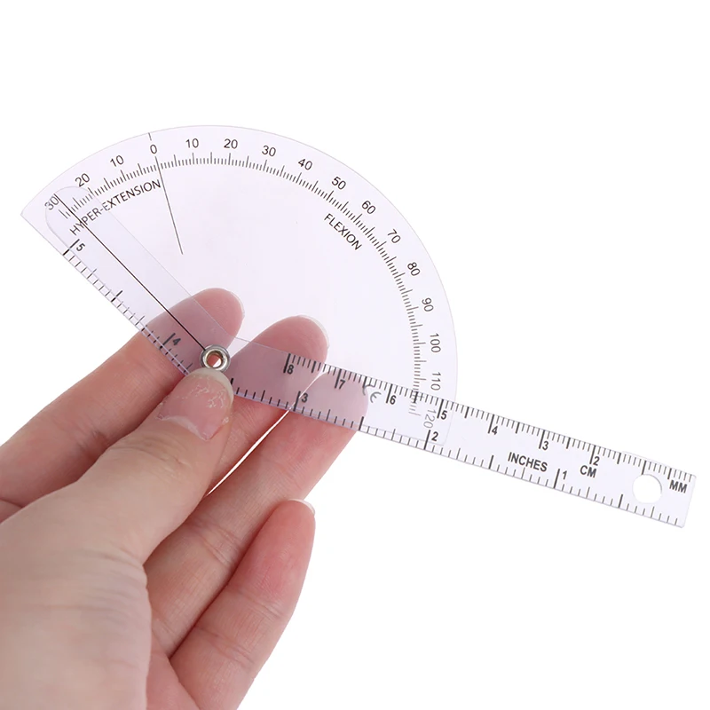 New PVC Medical Finger Goniometer Plastic Protractor 180 Degree Angle Ruler Finger Ruler 13.5*5cm Cheap Wholesale