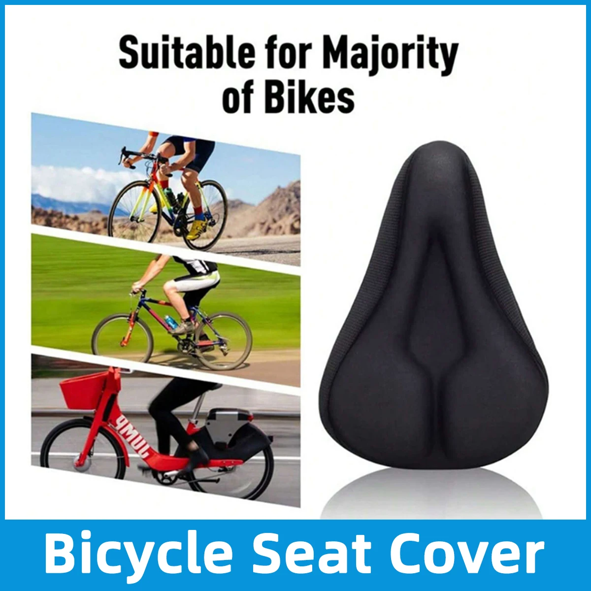 

1PC Bicycle Seat Cover 3D Soft Breathable Non Slip Shock-Absorbing Seat Cushion Is A Must-Have For Universal Bicycle Riding