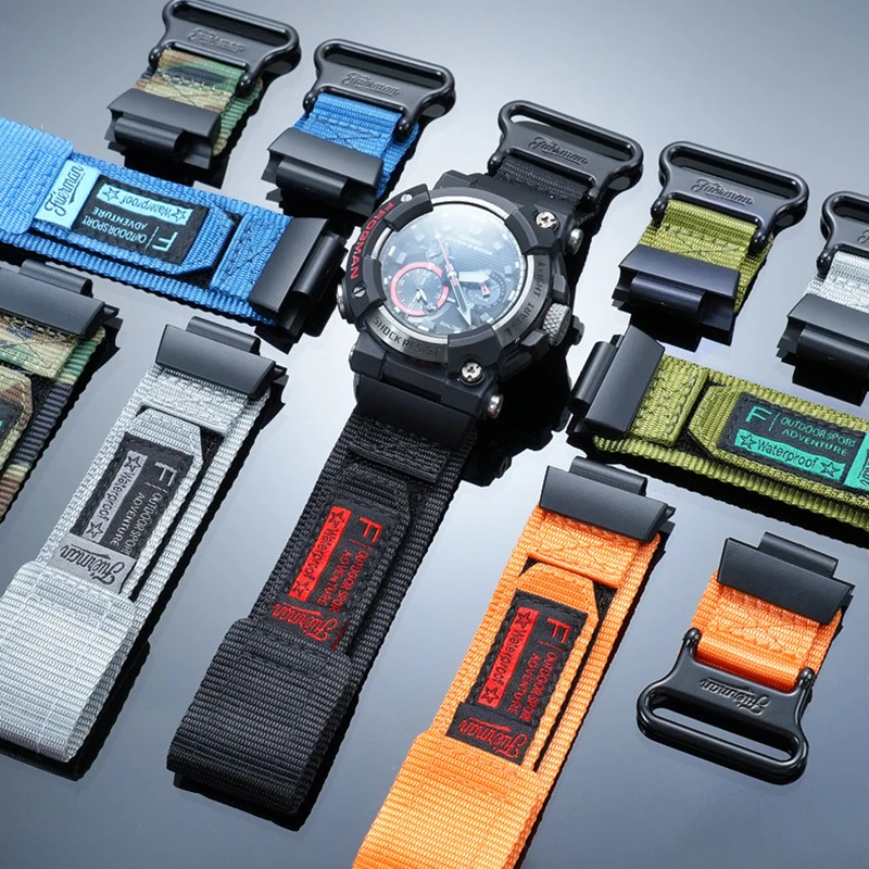 For Casio Seventh Generation Frogman 5623 Diving Watch GWF-A1000 Model Modified Nylon Canvas Watch with Waterproof Accessories