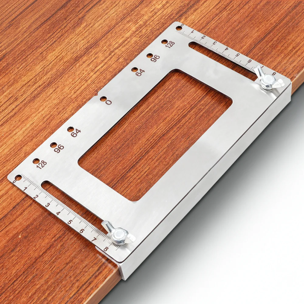 Cabinet Hardware Jig For Handle Installation Stainless Steel Drilling Guide Locator Template For Woodworking Projects