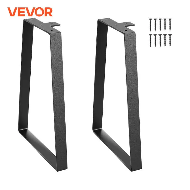 VEVOR 16inch Trapezoid Steel Table Legs Replacement Furniture Legs Set of 2 for DIY Coffee Tables Desks Bench Night Stands Sofa