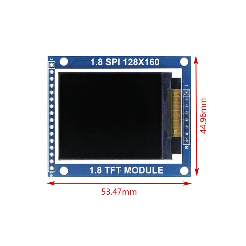 1.8 Inch Serial SPI TFT LCD Module Display PCB Adapter IC 128x160 Dot Matrix 3.3V 5V IO Inerface Cmmpatible LCD1602 for Arduino