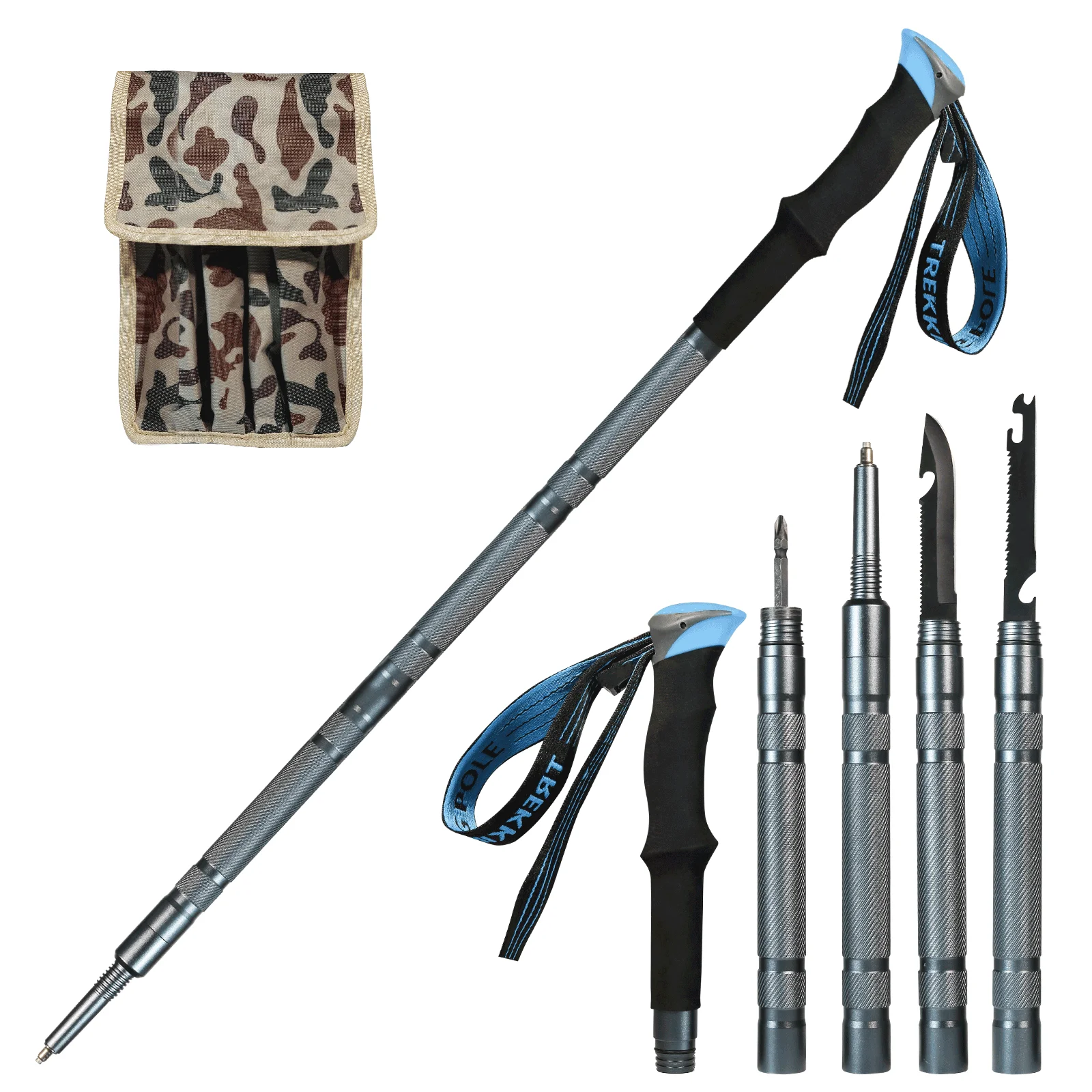 

Регулируемые треккинговые палки, многофункциональные алюминиевые палки для ходьбы, ультралегкие складные палки для походов и кемпинга на открытом воздухе