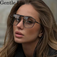 Vintage Polarized Square Sunglasses Women Men 2025 Luxury Brand Classic Anti Blue Light Eyeglasses Fashion Polygon Eyewear UV400