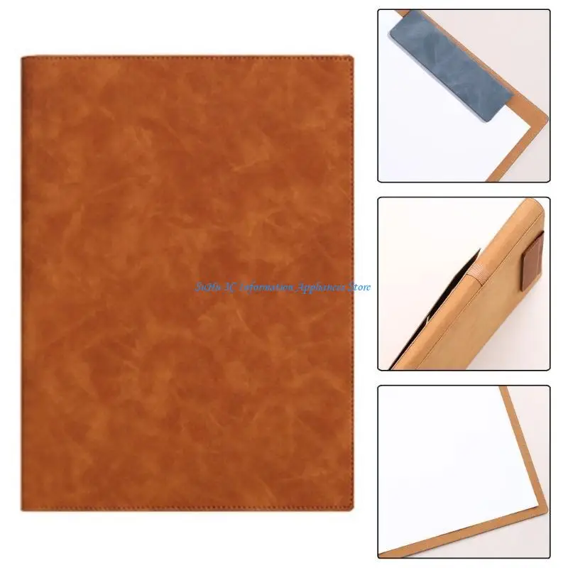 

J0MB A 4 Writing Case Clipboard Leather Business Folder with Closure Conference Folder A 4 Document Folder for Daily