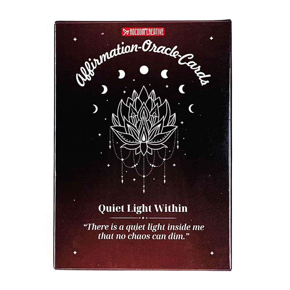 Cartes Oracle d'affirmation, jeu de cartes Oracle Quiet Light Within, 40 pièces, parfaites pour la guidance spirituelle et les collectionneurs