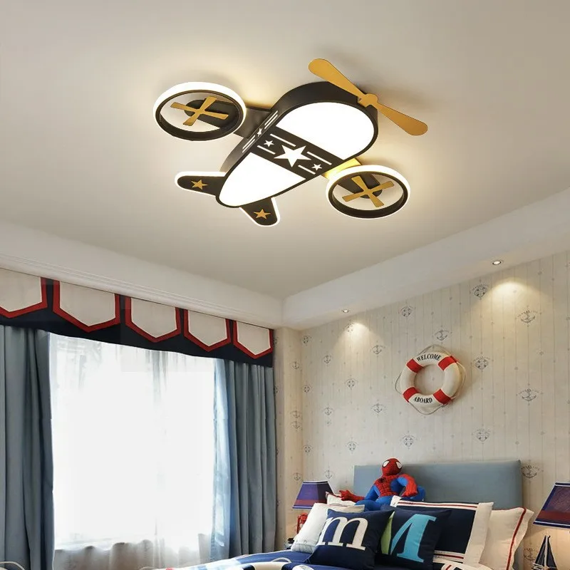 

Modern LED Airplane Ceiling Lamp For Children Baby Kids Room Light Boy Bedroom Kindergarten Plafonlamp Remote Control Chandelier