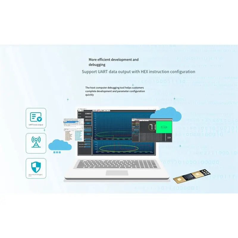 Reliable-ME73MS03 24-24.25Ghz 2PCS Millimeter-Wave Radar Sensor Module Human Motion Detection Heart Rate Function 19Ma,ME73MS03